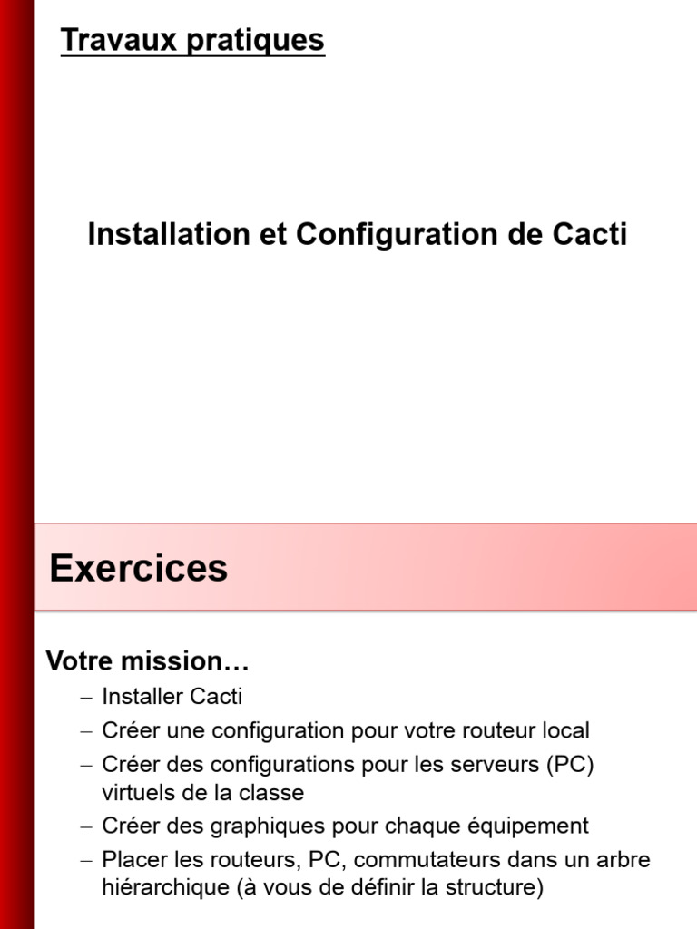 Installation et Configuration de Cacti | PDF | Génie logiciel ...