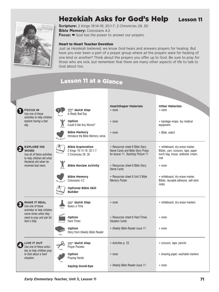 Lesson 11 At A Glance Pdf Prayer Bible
