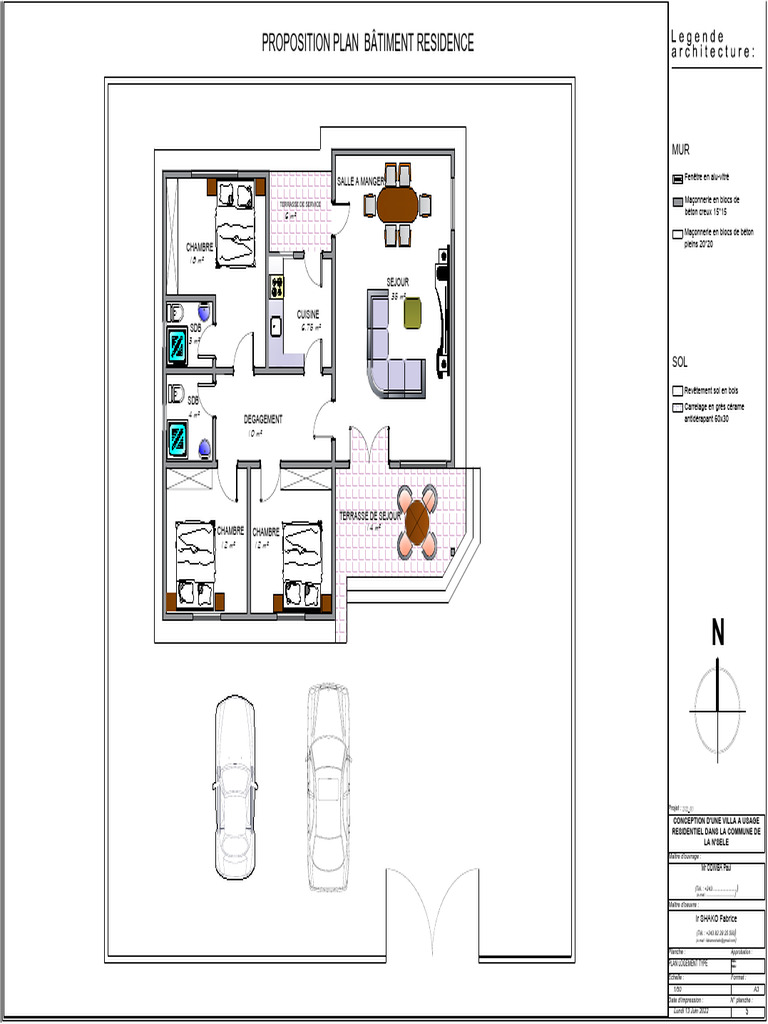Plan de villa résidentielle 500m² | PDF | Accueil