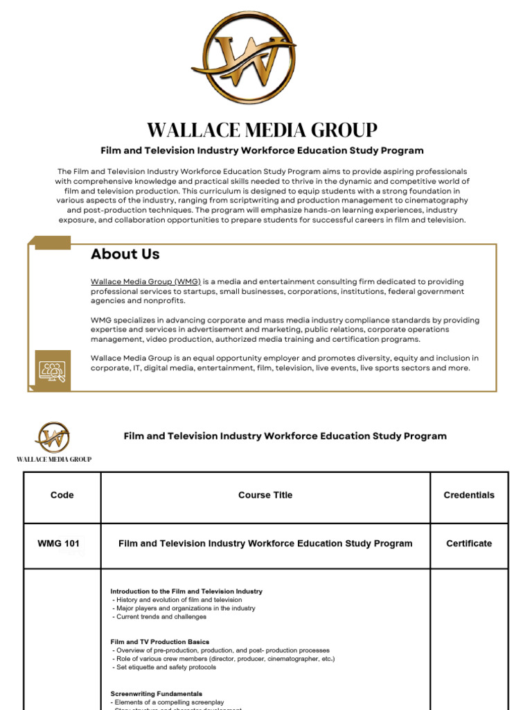 Film & TV Industry Education Program | PDF | Cinematography