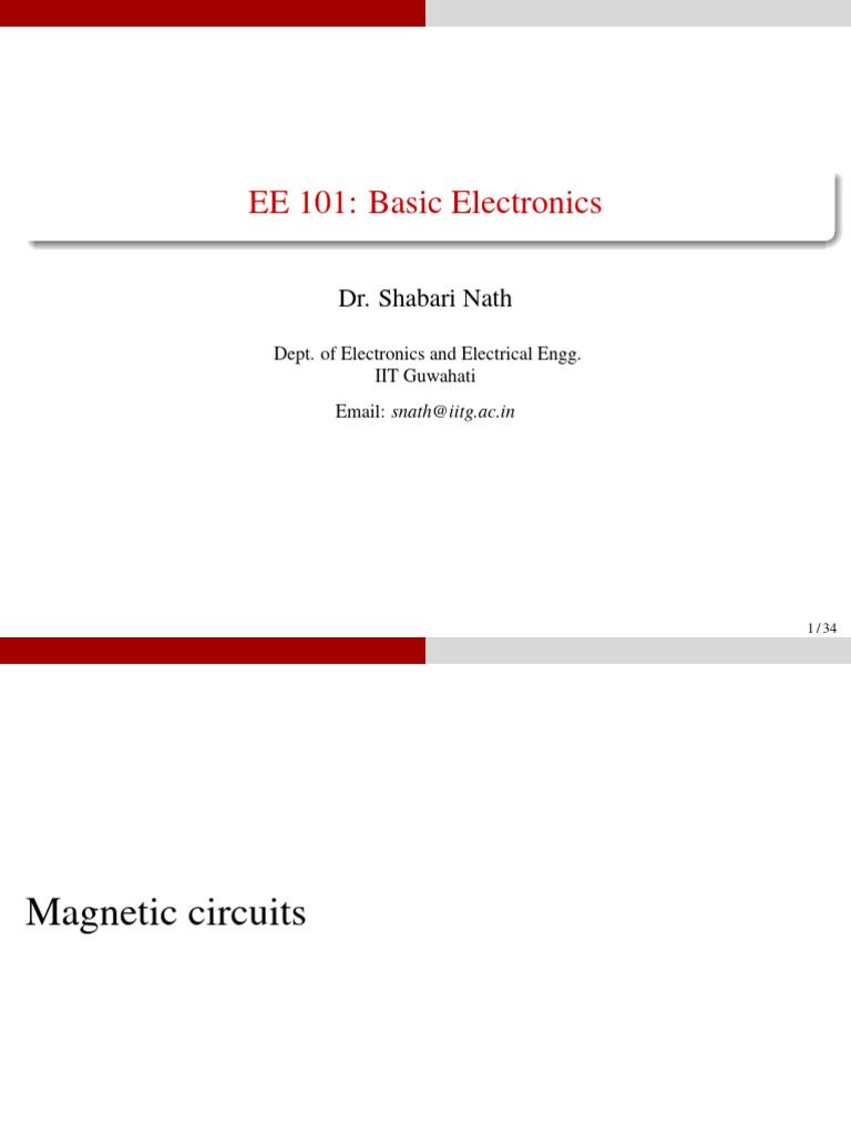 Magnetic Circuits Lecture | PDF | Inductance | Inductor