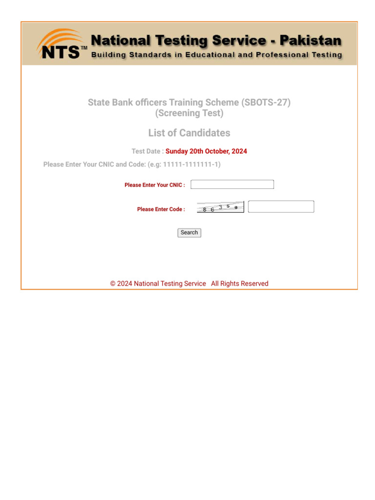 National Testing Service | PDF