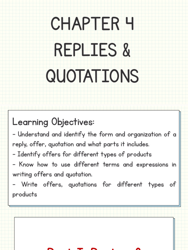 Crafting Effective Replies and Quotations | PDF | Receipt | Discounts ...