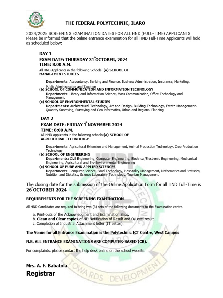 HND Entrance Exam Details for 2024 | PDF | Engineering | Science