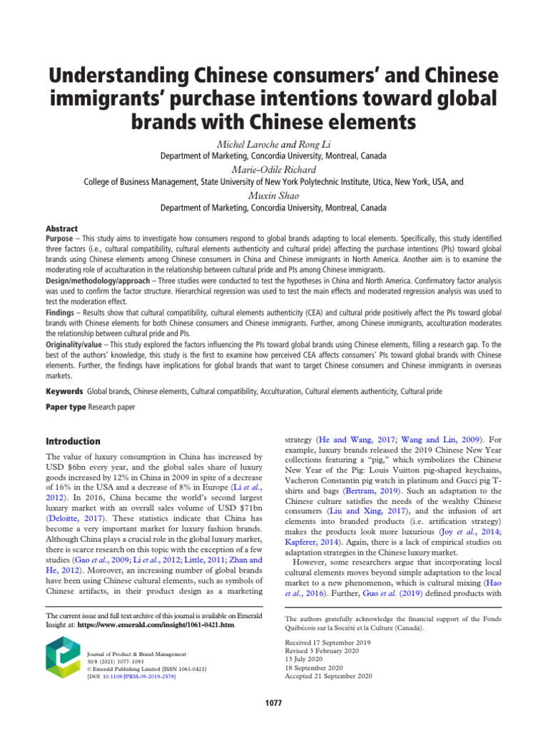 PI Towards Global Brands | PDF | Brand | Validity (Statistics)
