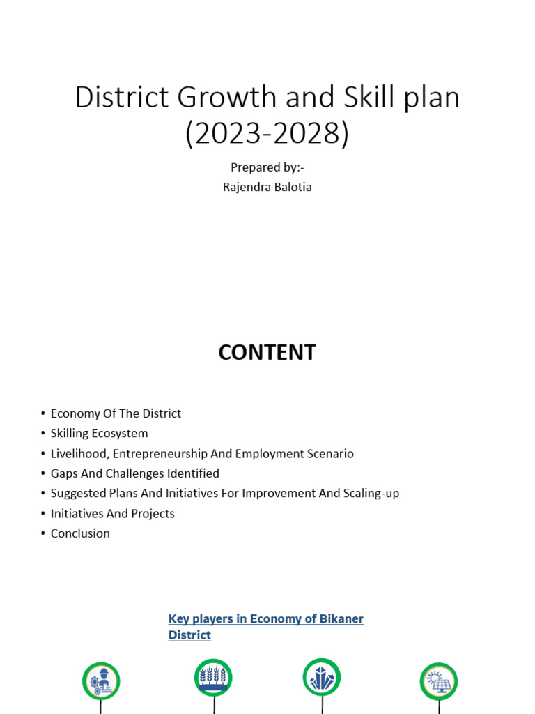 District Growth and Skill Plan | PDF | Renewable Energy | Milk