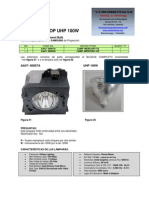 Informe Tecnico Sobre Lamparas Uhp Modelo Uhp-100w - 120w - Aa47 - 00007a - Aa47 - 00005a - Lamp - Mercury-Ts