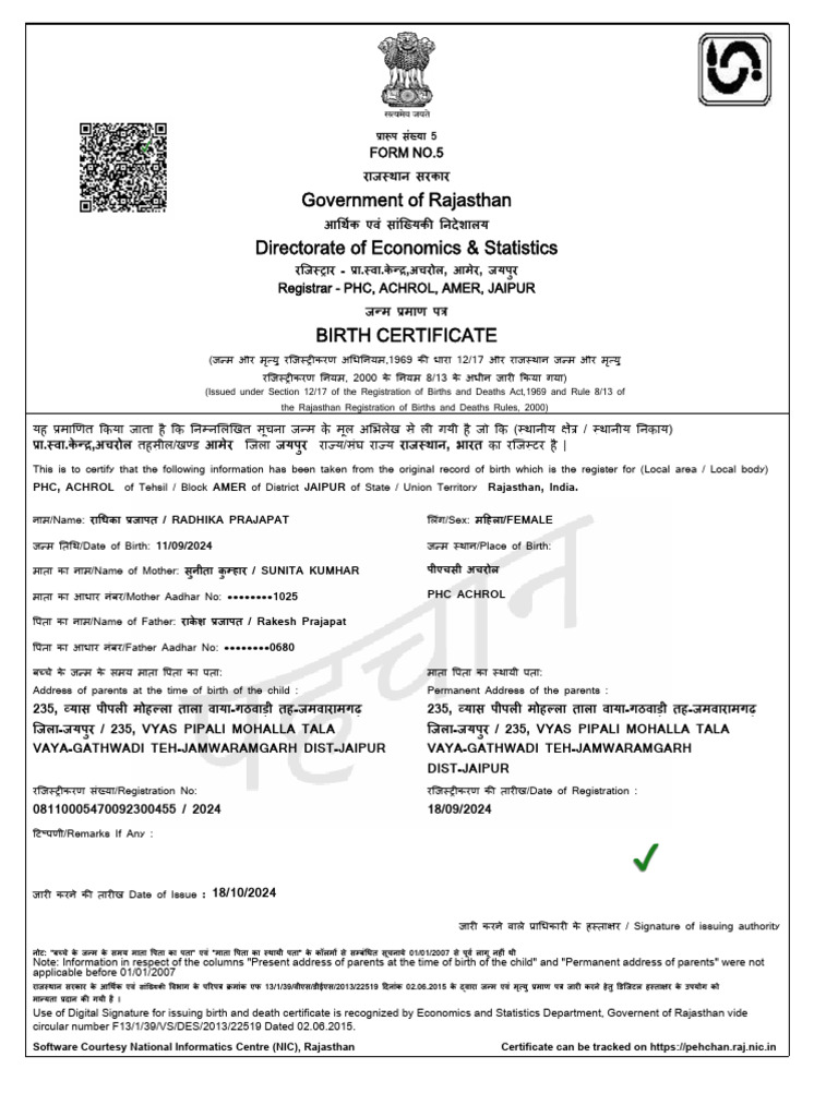 Government of Rajasthan Directorate of Economics & Statistics | PDF