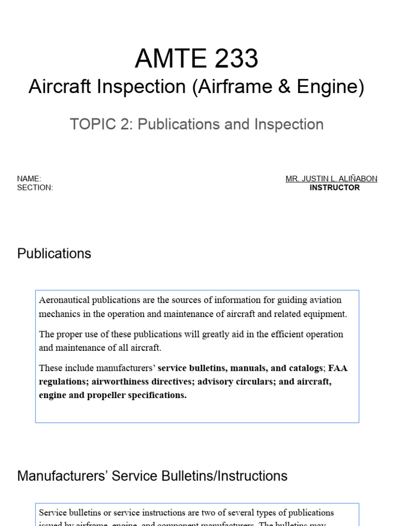 Aviation Maintenance Publications Overview | PDF | Flight Control ...
