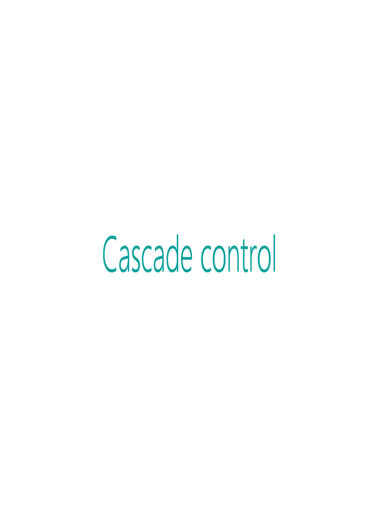 Cascade Control Manual Pdf Applied Mathematics