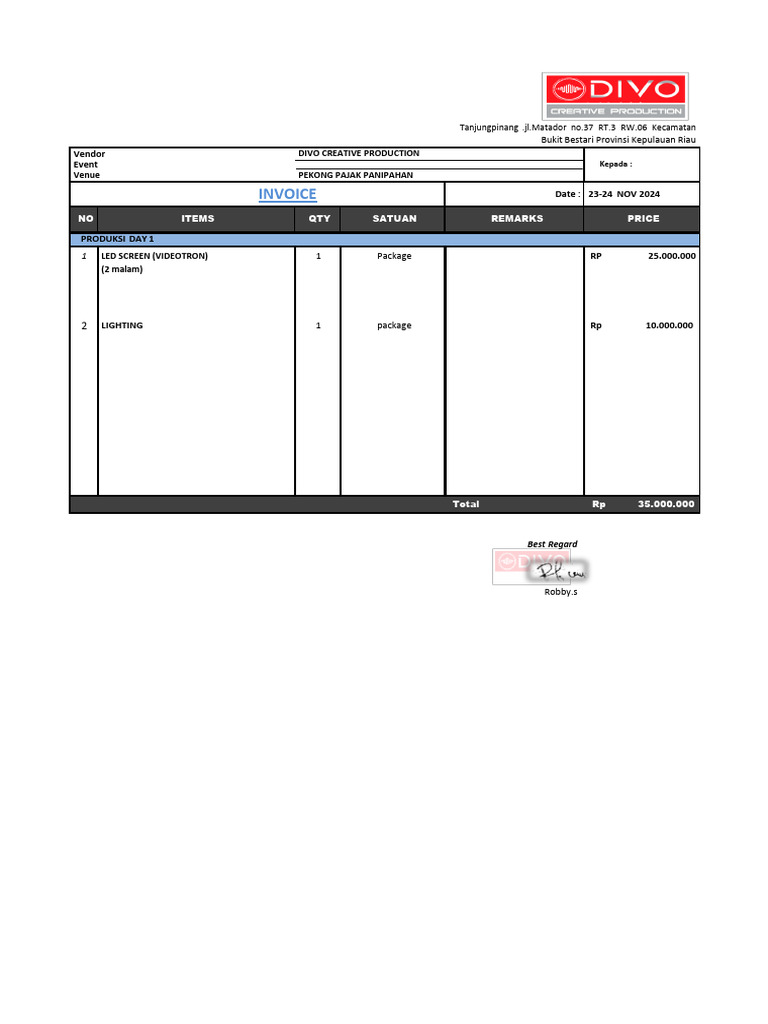 INVOICE PEKONG PAJAK 2024 PDF