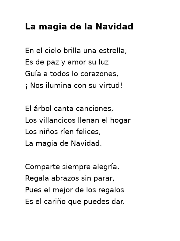 Poema sobre la magia de la Navidad | PDF