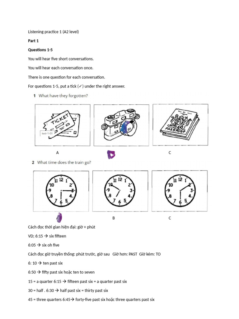 Listening Practice for Beginners | PDF