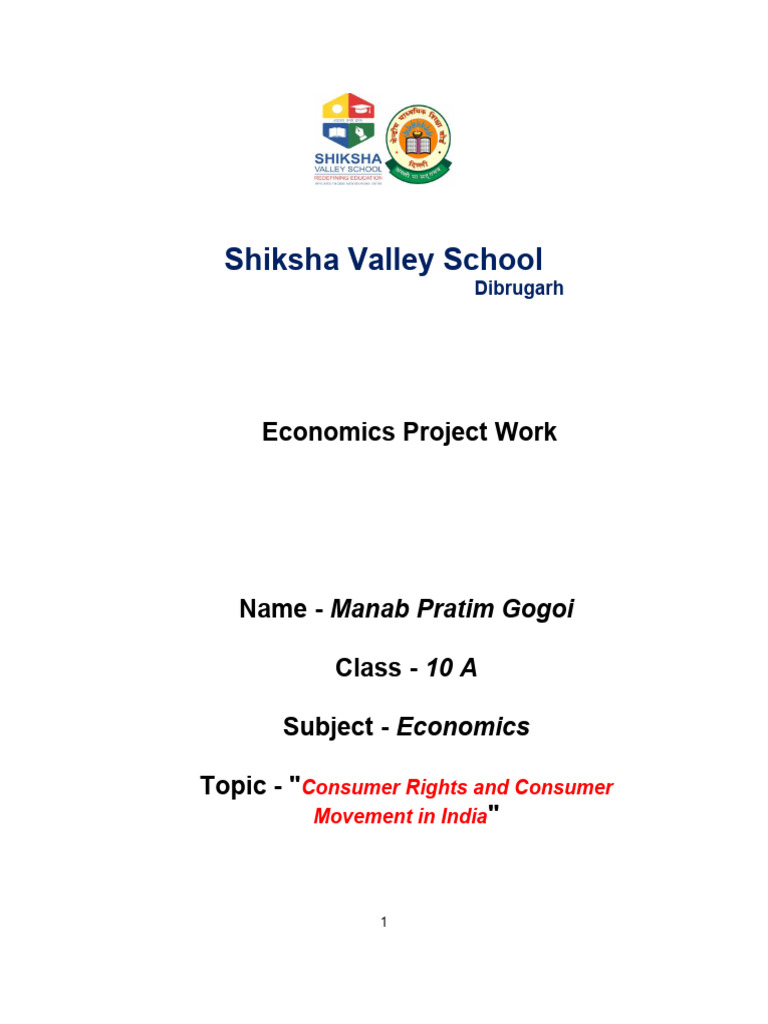Consumer Rights in India: Project Overview | PDF