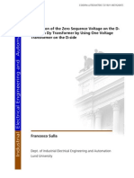 Estimating zero sequence voltage on D-side of Dy transformer using one VT