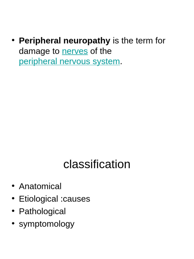Peripheral Neuropathy | PDF