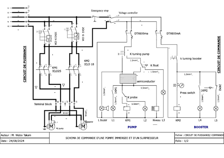 Schéma de Commande D'une Pompe Immergée Et D'un Surpresseur 075134 PDF — free download