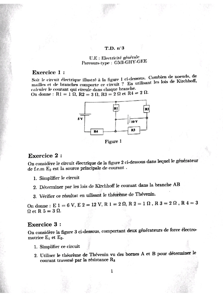 TD Électricité | PDF