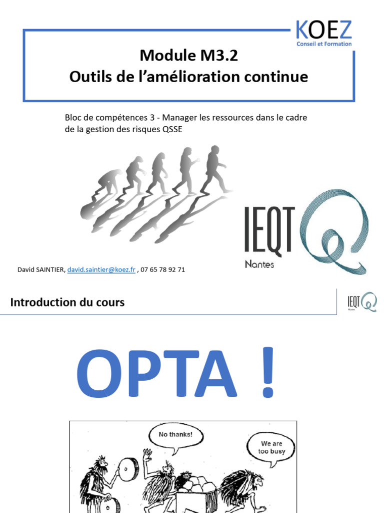 Outils d'Amélioration Continue en QSSE | PDF | Management de la qualité ...