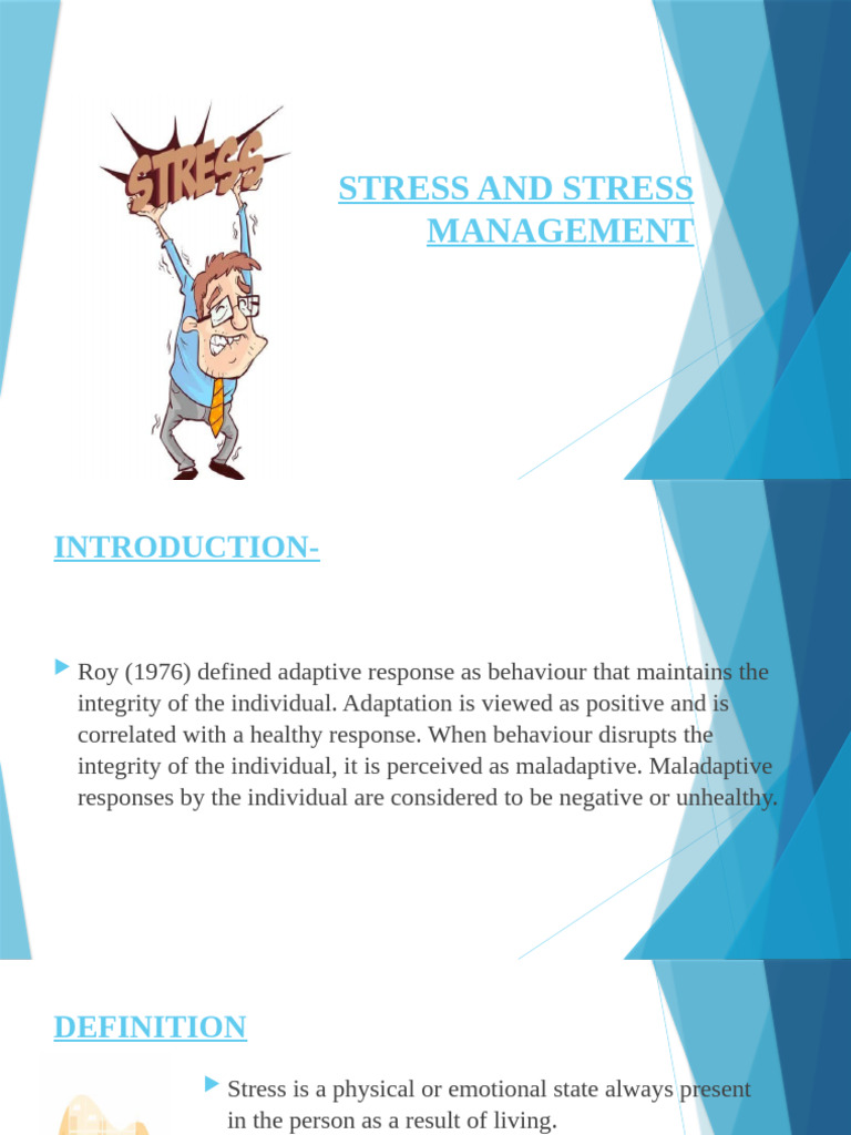 Understanding Stress and Its Management | PDF | Stress (Biology ...