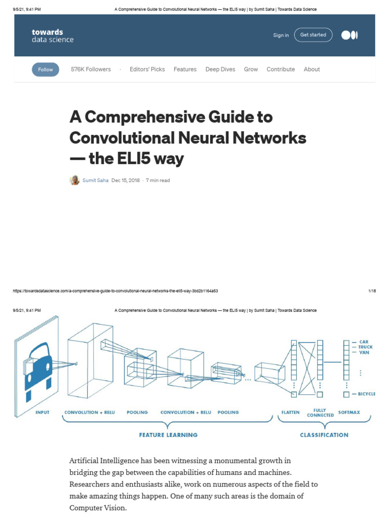 A Comprehensive Guide to Convolutional Neural Networks — the ELI5 way ...