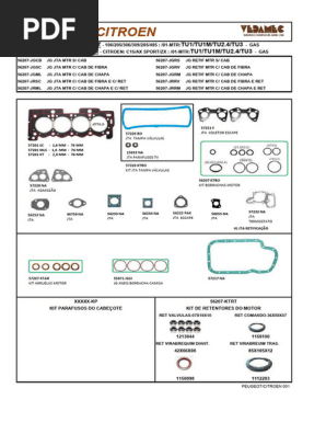 Componentes Peugeot/Citroën 8V y 12V | PDF | Turbocompresor