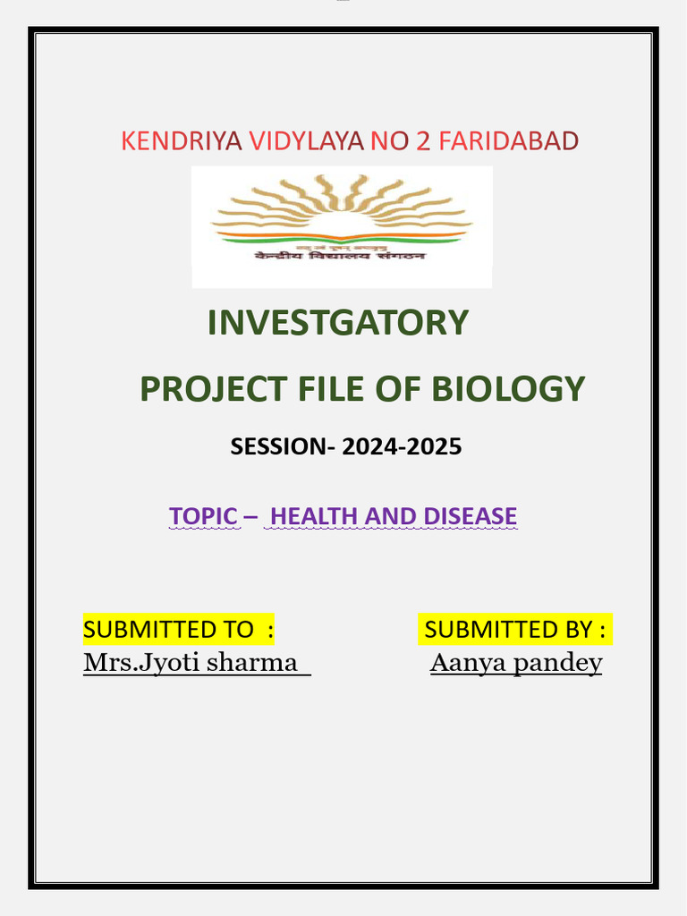 Health and Disease Project Overview | PDF | Malaria | Hiv/Aids