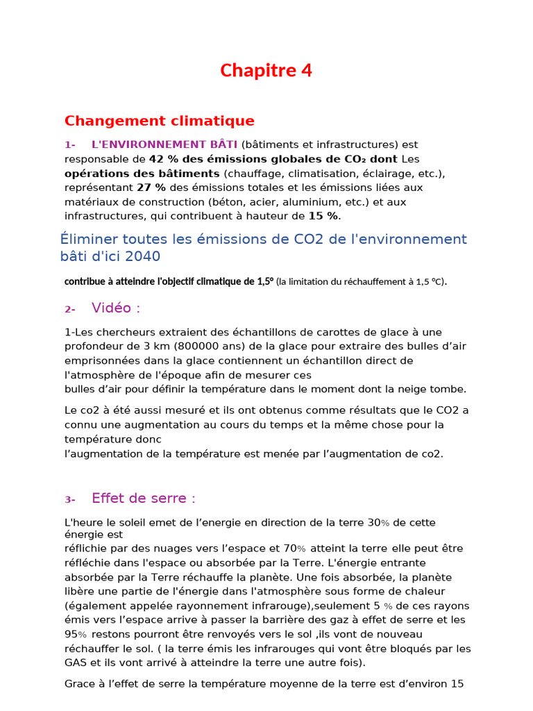 Impact des Gaz à Effet de Serre sur le Climat | PDF | Effet de serre ...