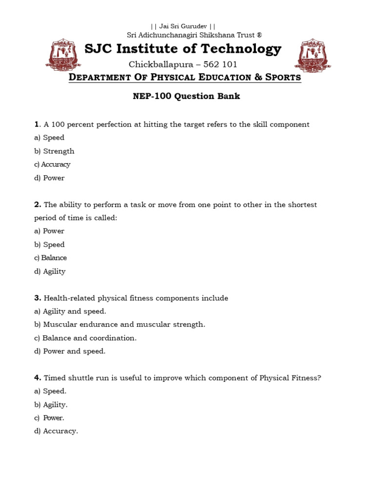 100 Questions 2021 | PDF | Sports | Track And Field