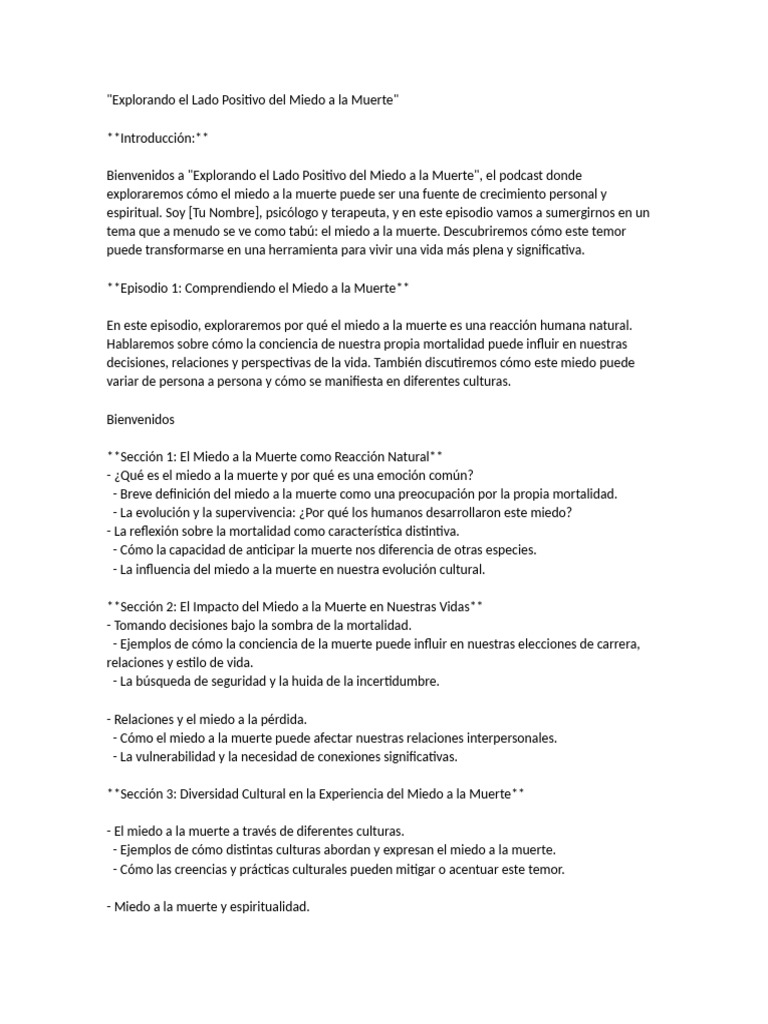 Explorando El Lado Positivo Del Miedo A La Muerte | PDF | Temor | Muerte