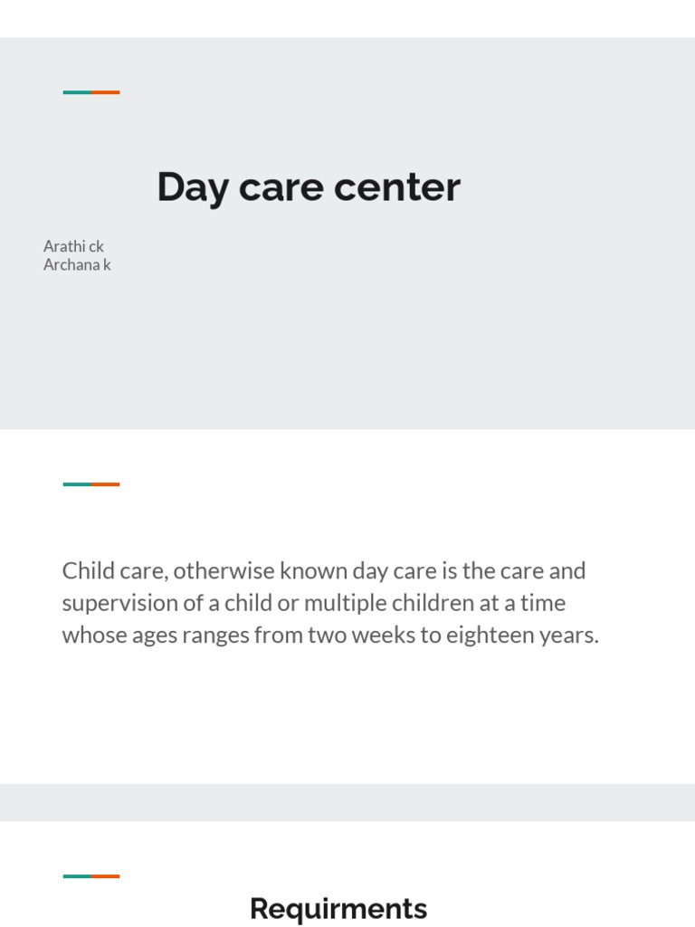 Day Care Center | PDF