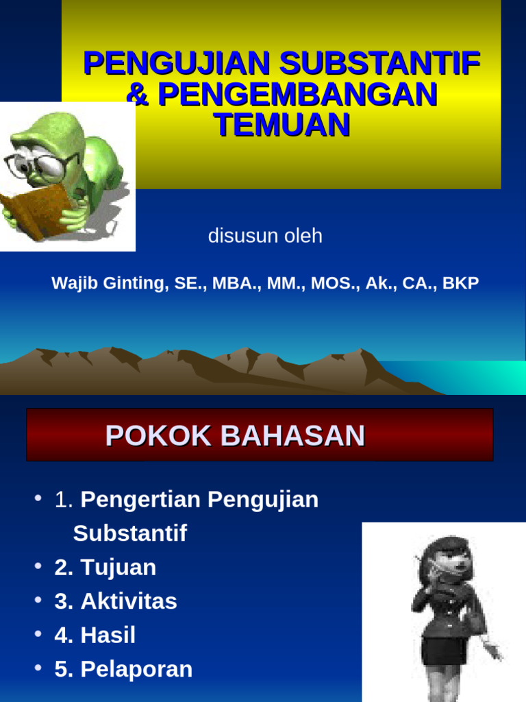Panduan Pengujian Substantif Audit | PDF