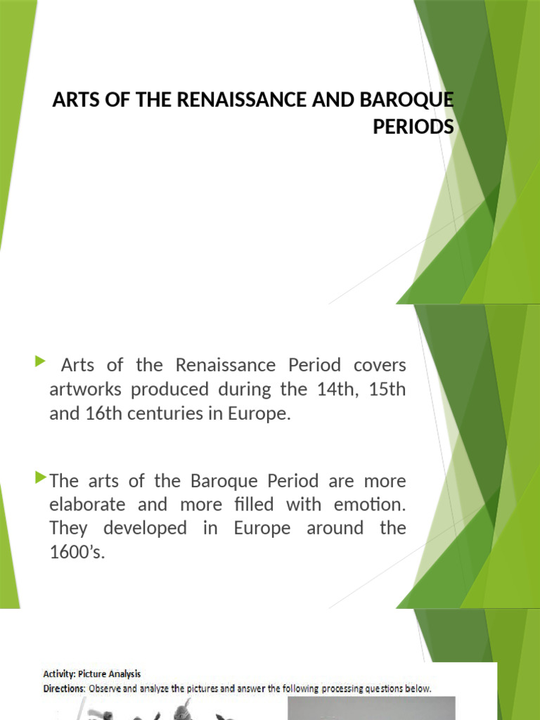 Renaissance and Baroque Art Overview | PDF | Renaissance | Renaissance Art