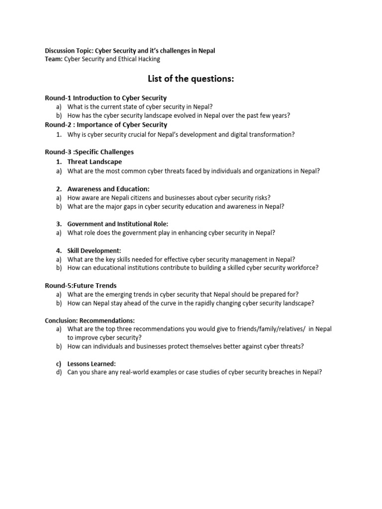 Discussion Topic | PDF