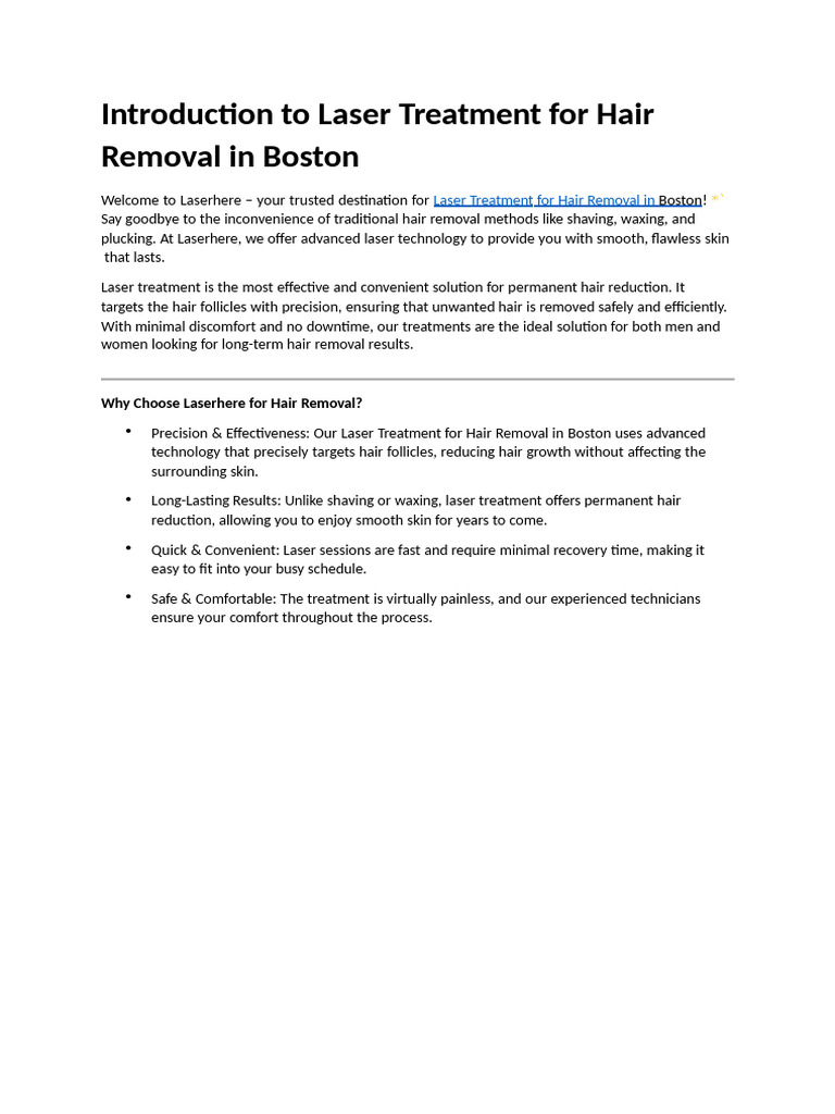 Laserhere: Your Trusted Partner in Laser Hair Removal | PDF | Hair ...