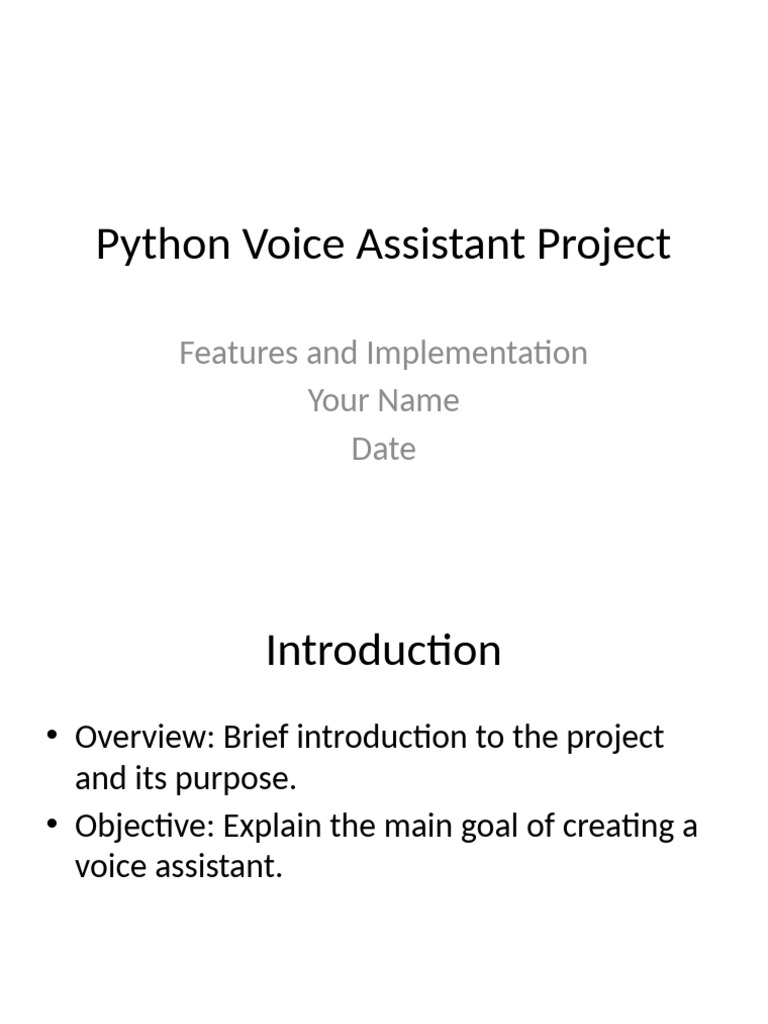Python Voice Assistant Project Interactive (1) | PDF
