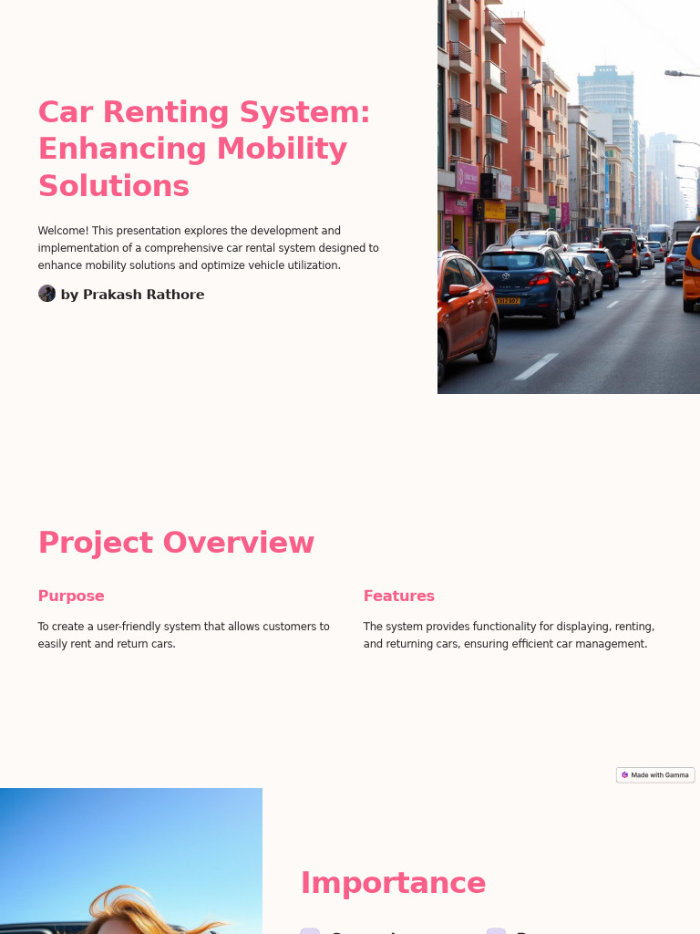 Turing Car Rental System Overview | PDF | Car | Transport