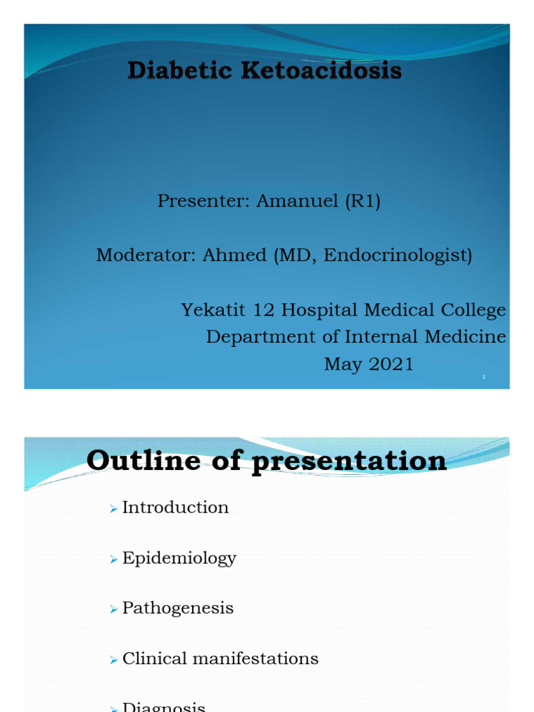 Diabetic Ketoacidosis Overview | PDF | Diabetes | Endocrine Pancreas