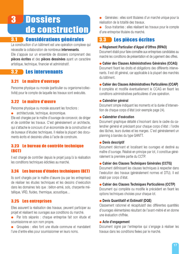 Dossiers de construction et intervenants | PDF | Tuyau | Éléments ...