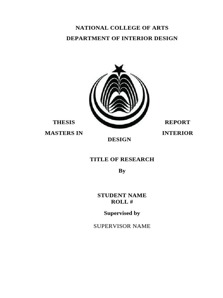 Interior Design Thesis Report Guide | PDF | Thesis | Citation