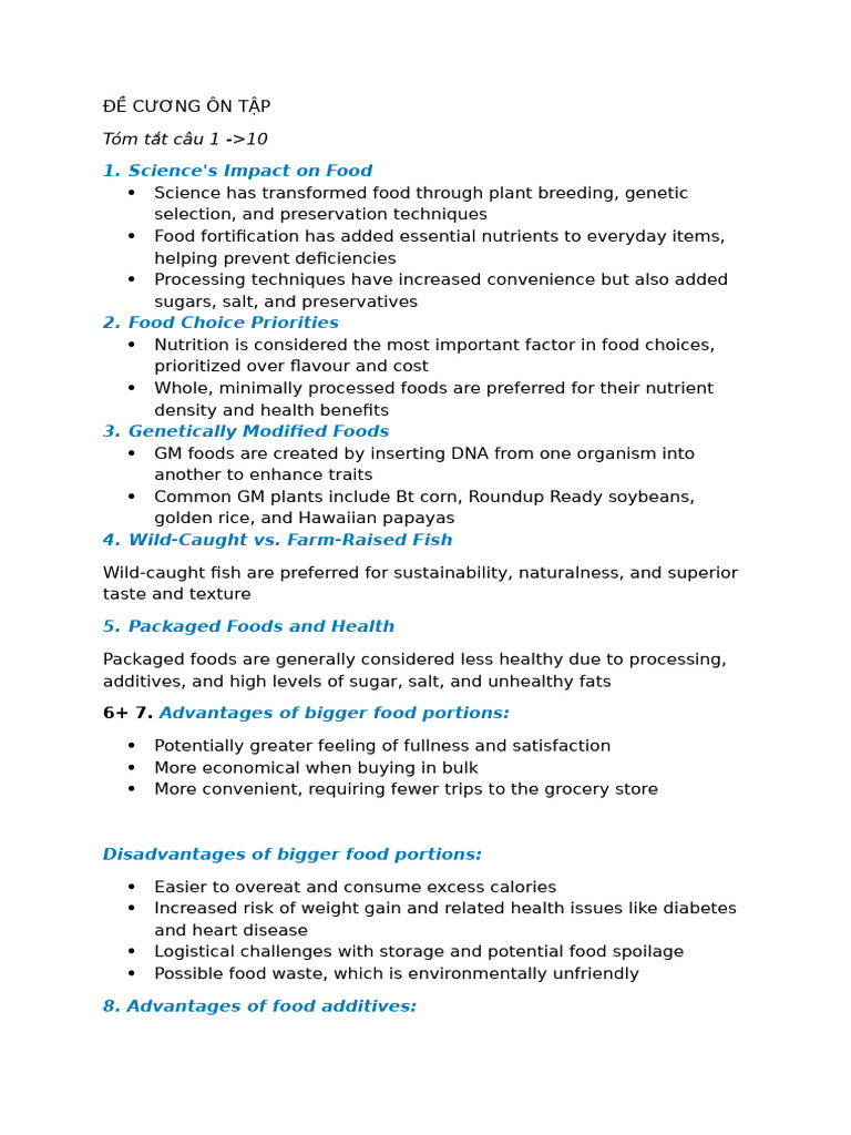 Food Science and Nutrition Insights | PDF | Nutrition | Diet & Nutrition