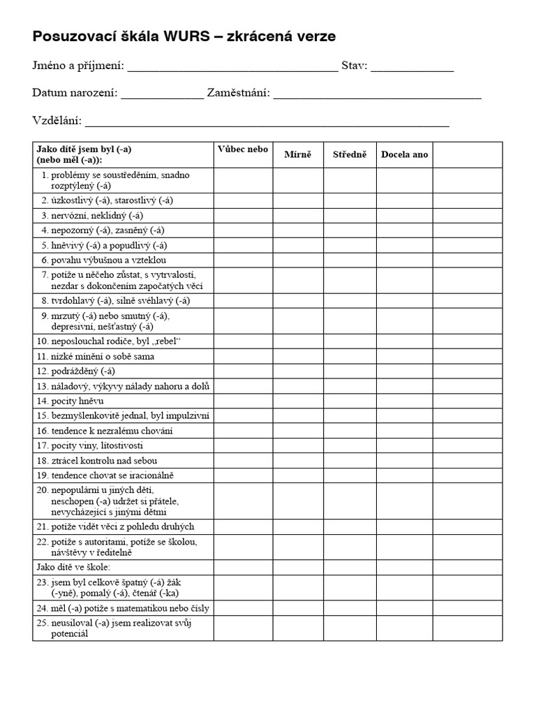 WURS Document Overview | PDF