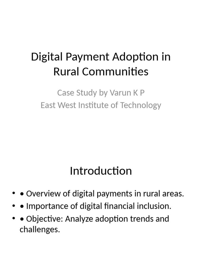 Digital Payment Adoption in Rural India | PDF