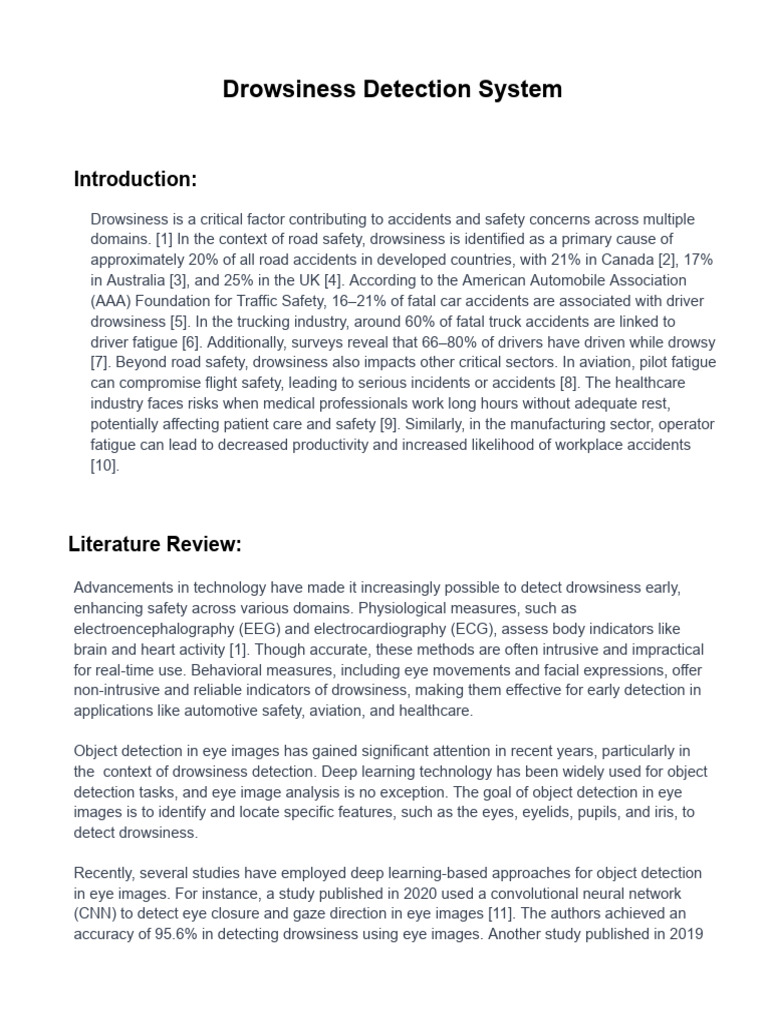 Deep Learning Drowsiness Detection System | PDF | Traffic Collision ...