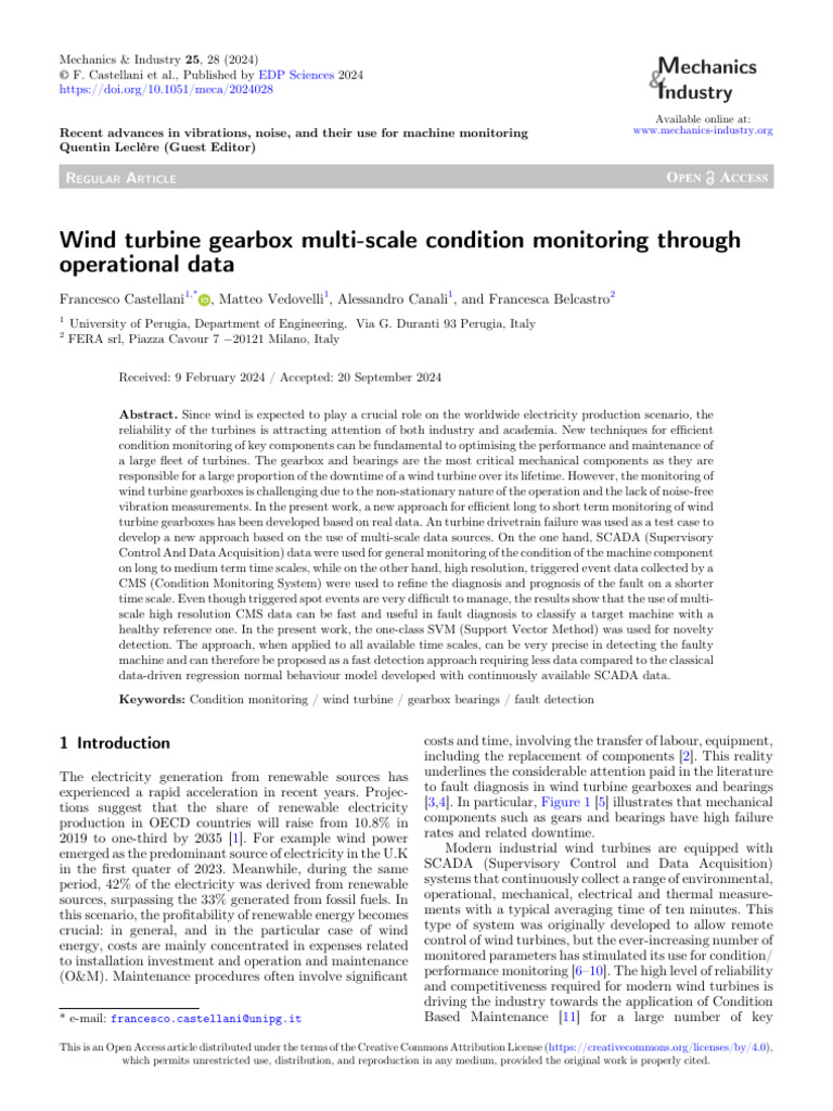 Wind Turbine Gearbox Multi-Scale Condition Monitor | PDF | Outlier ...
