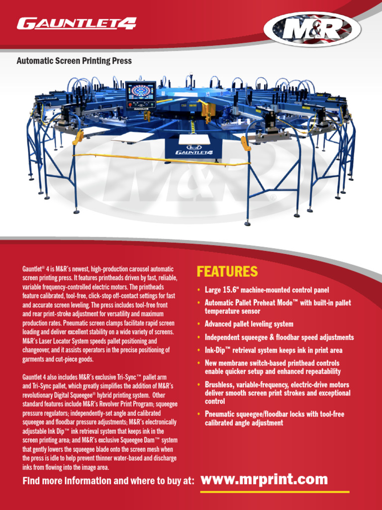 Gauntlet 4 Automatic Screen Printing Press 9r5nVBB90r20144yri | PDF ...