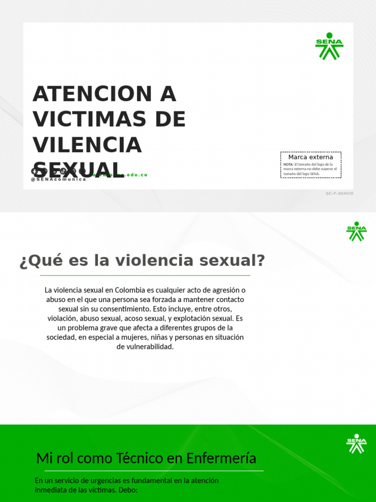 Atención Integral a Víctimas de Violencia Sexual | PDF | Abuso sexual ...