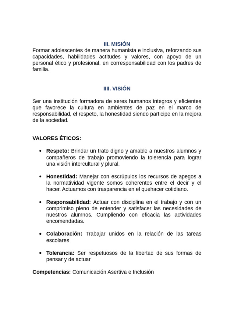 Mision y vision 1 pdf