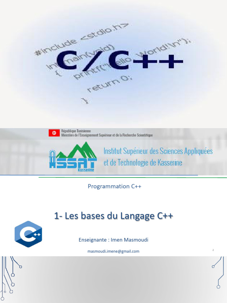 Bases du Langage C++ | PDF | C ++ | Variable (informatique)