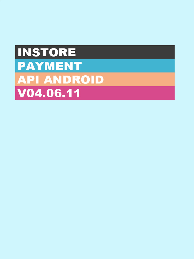 InStore Payment API Android Guide | PDF | Emv | Android (Operating System)